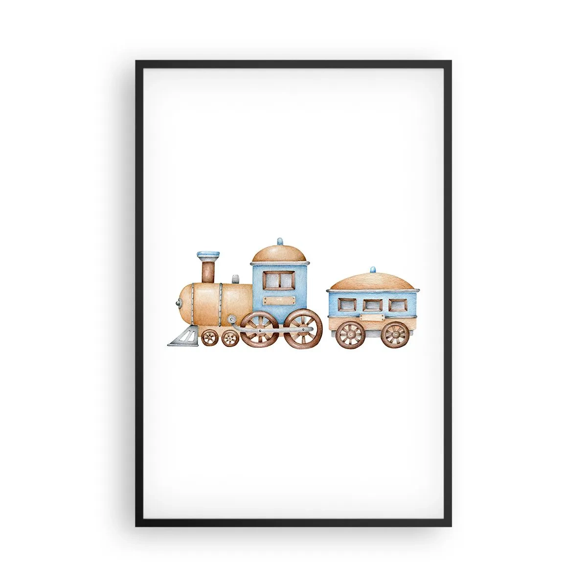 Poster in black frame - Standing at the Station… - 61x91 cm