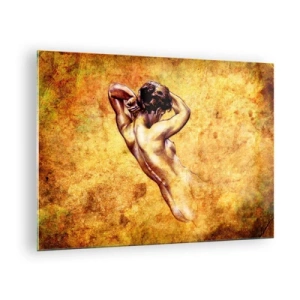 Glass picture - Artistic figure of a man against a vintage background - 70x50cm - Discovered but Still Mysterious - Modern wall decoration for the living room and bedroom ARTTOR