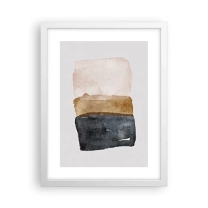Poster in white frmae - Composition of the Colours of the Soil - 30x40 cm
