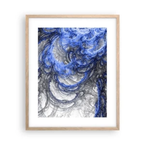 Poster in light oak frame - Birth of a Wave - 40x50 cm