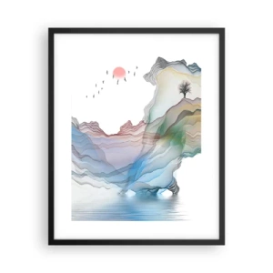 Poster in black frame - Towards Crystal Mountains - 40x50 cm