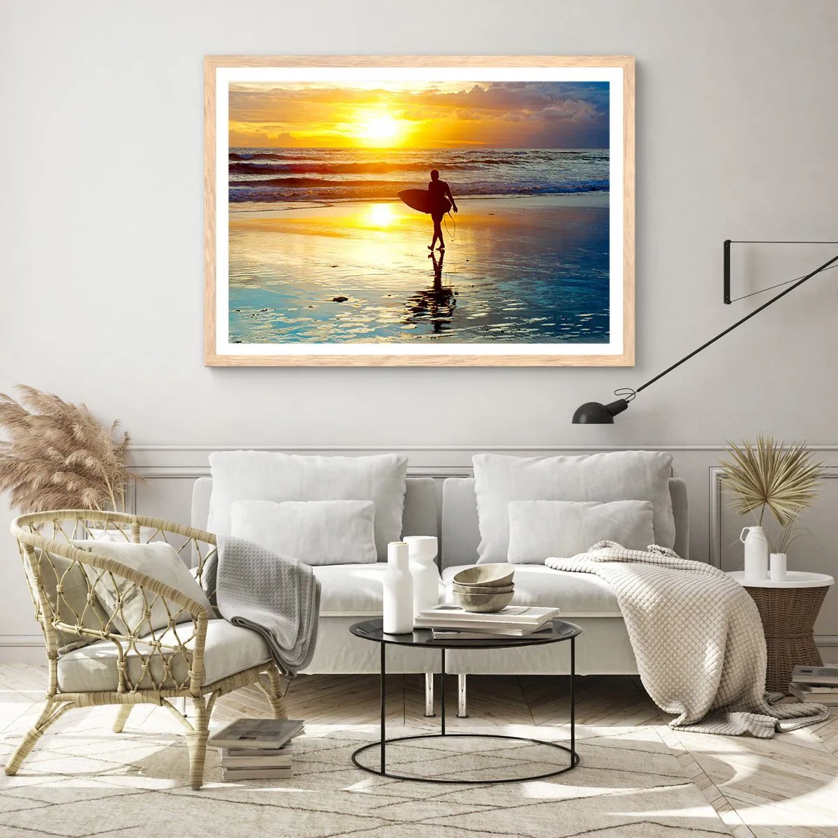 Poster in light oak frame - Return of a Warrior - 91x61 cm