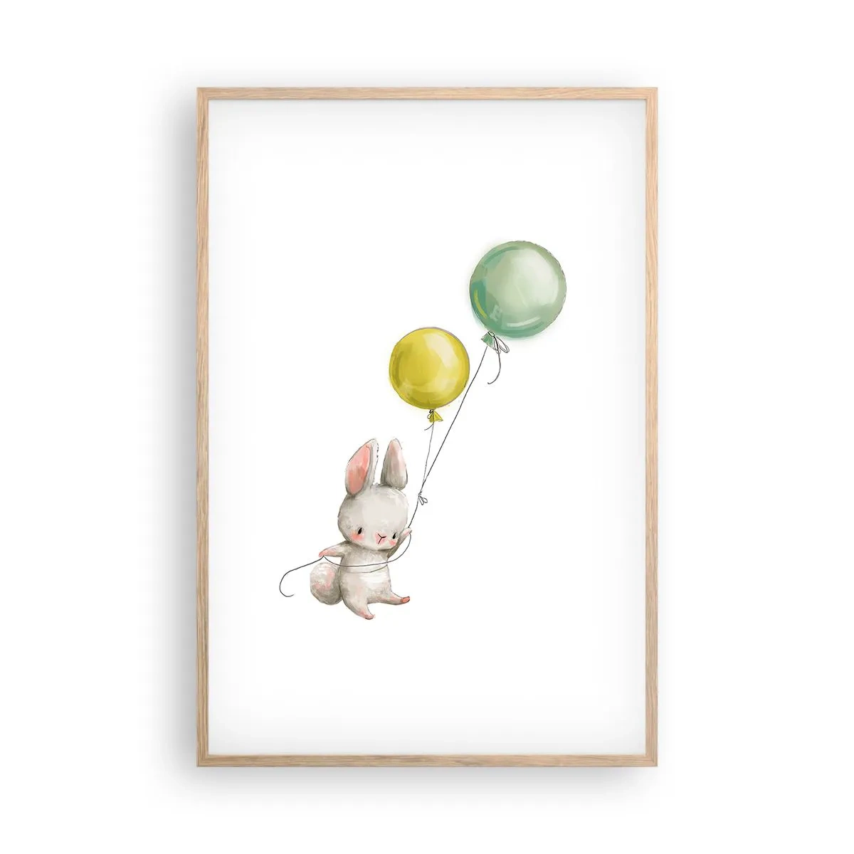 Poster in light oak frame - I Will Fly Too! - 61x91 cm