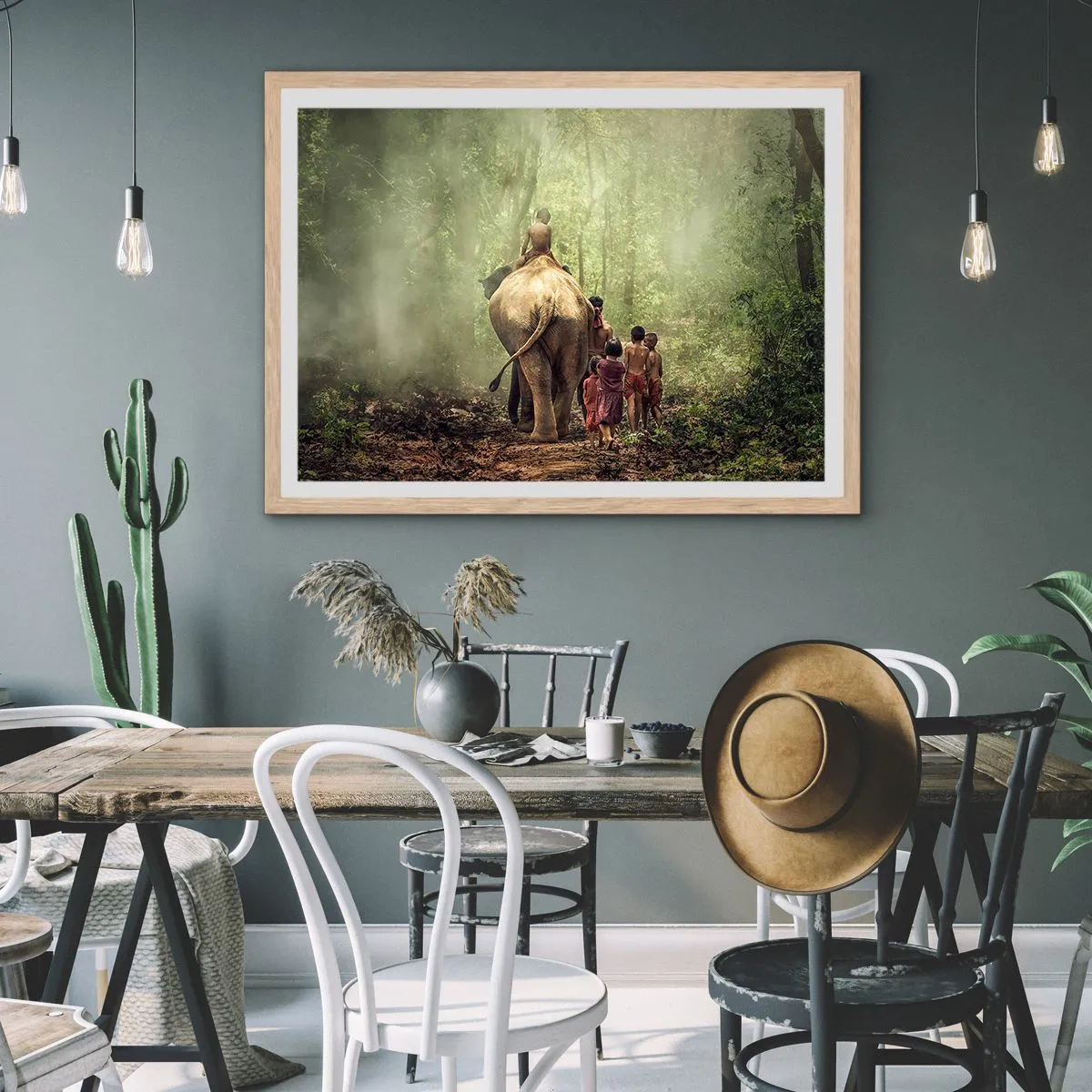 Poster in light oak frame - New Jungle Book - 70x50 cm