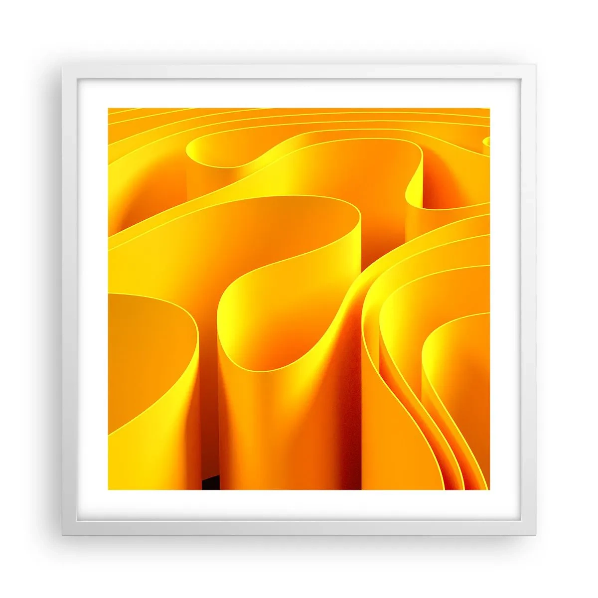 Poster in white frmae - Like Waves of the Sun - 50x50 cm