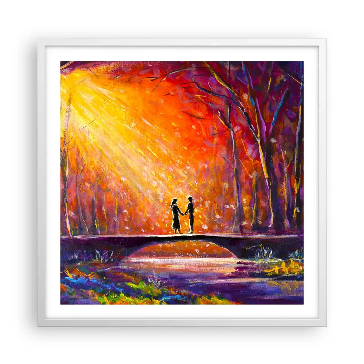 Poster in white frmae - Heaven Loves Them Too - 60x60 cm