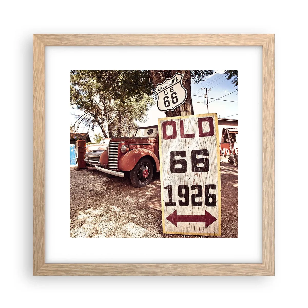 Poster in light oak frame - Legend of an American Province - 30x30 cm