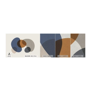 Photo Wallpaper Sample Premium Sand - Drops of Colours - Abstraction, Piece, Graphics - 100x30 cm