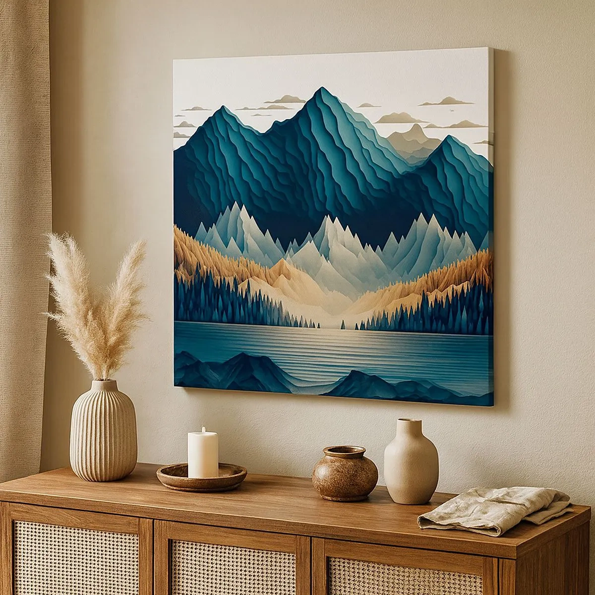 Canvas picture - Perfect Mountain Landscape - 30x30 cm