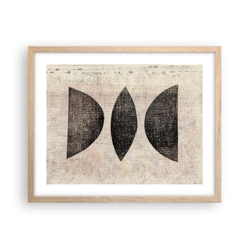 Poster in light oak frame - Ethnic Abstraction - 50x40 cm