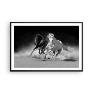 Poster in black frame - Gallop of Freedom - 91x61 cm