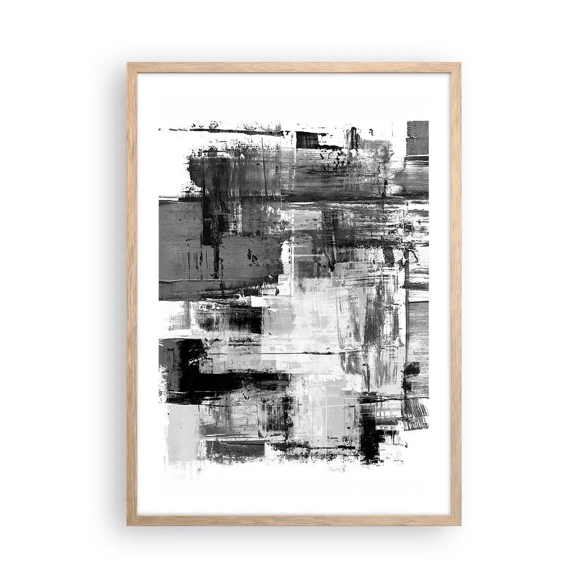 Poster in light oak frame - Grey is Beautiful - 50x70 cm