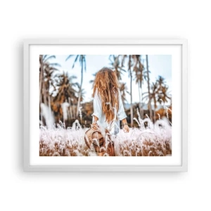 Poster in white frmae - Born from Grass Fluff - 50x40 cm