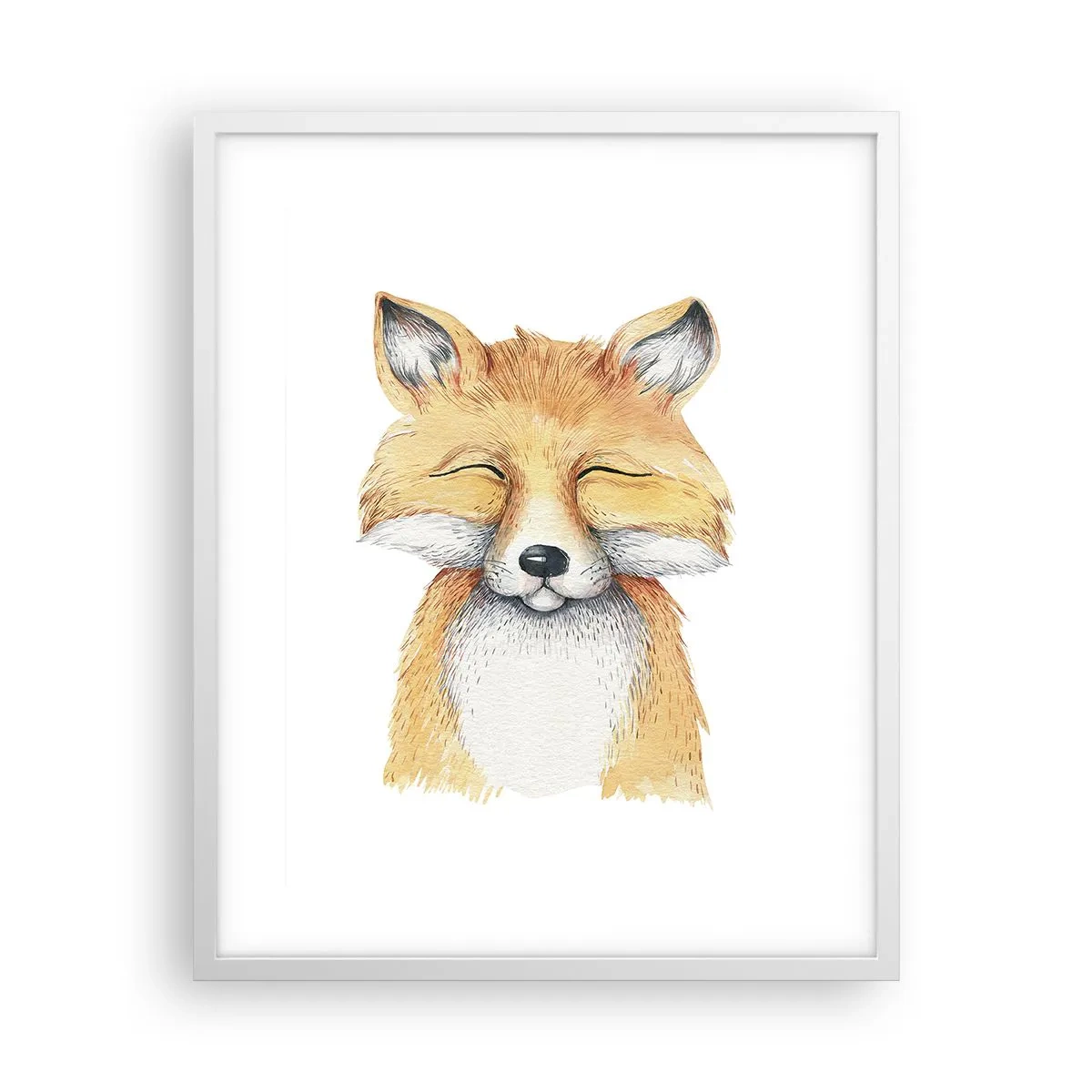 Poster in white frmae - Fox Moods - 40x50 cm