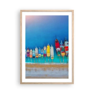 Poster in light oak frame - From Bird's Eye View - 50x70 cm