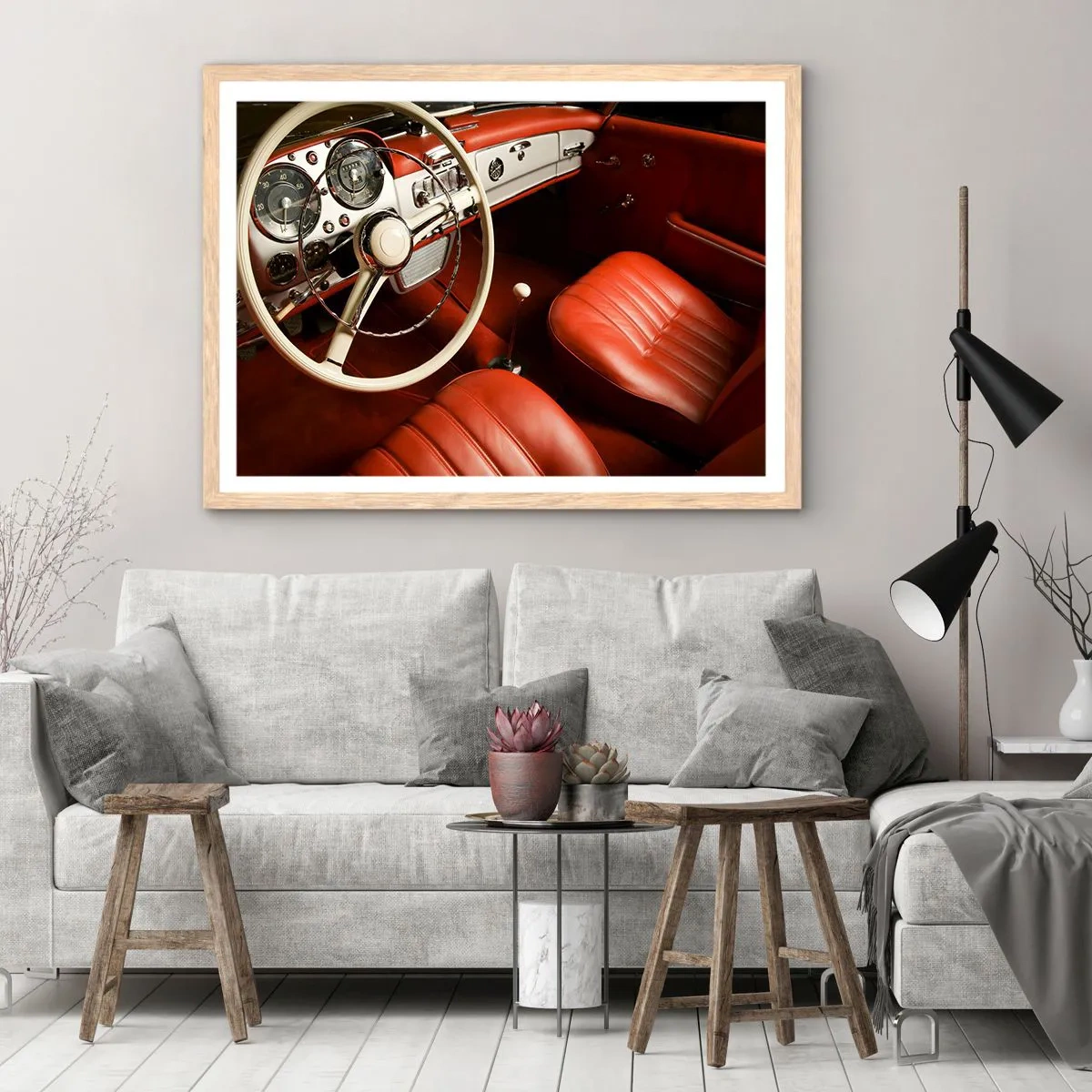 Poster in light oak frame - Luxury Vintage Style - 70x50 cm
