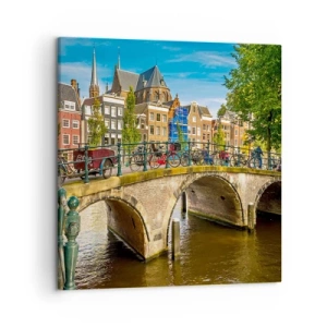 Canvas picture - Spring over the Canal - 50x50 cm