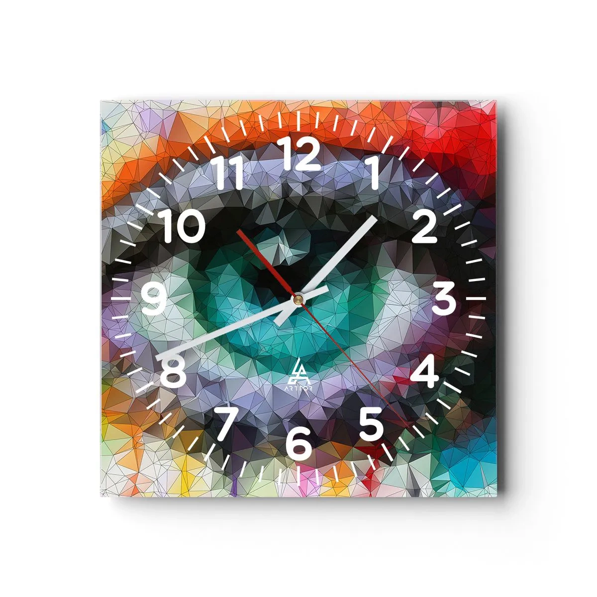 Wall clock - Clock on glass - Crystal Clear Eyes - 40x40 cm