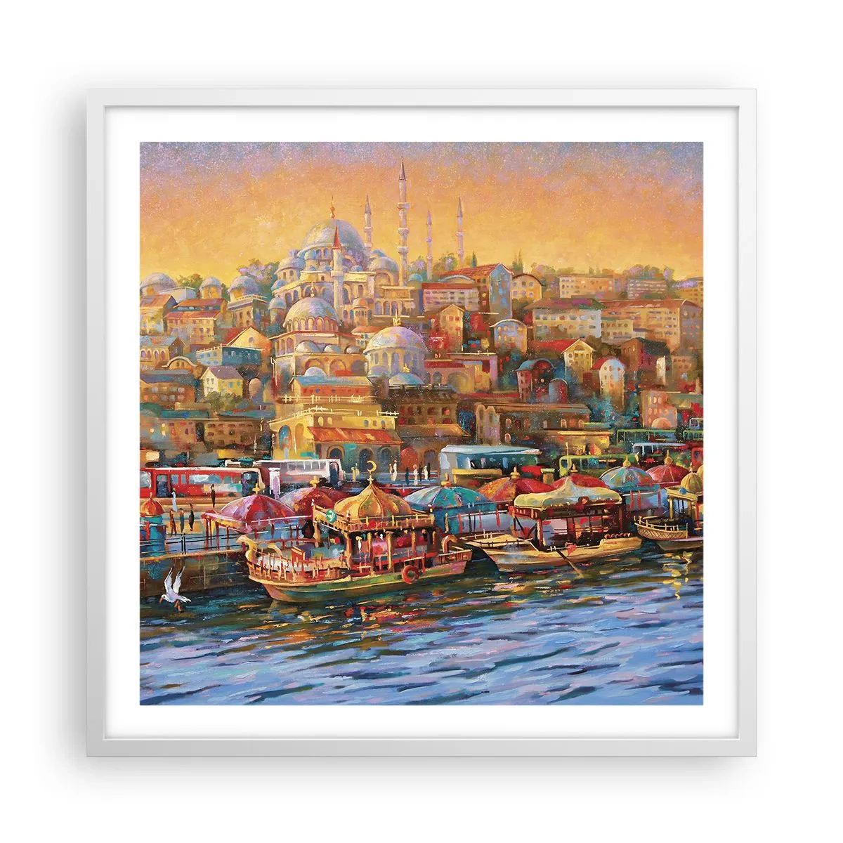 Poster in white frmae - Istanbul Story - 60x60 cm