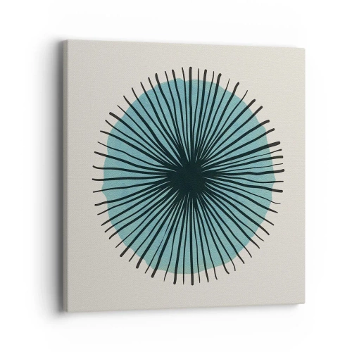 Canvas picture - Rays on Blue - 40x40 cm