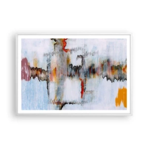 Poster in white frmae - With a Stick on Water - 100x70 cm