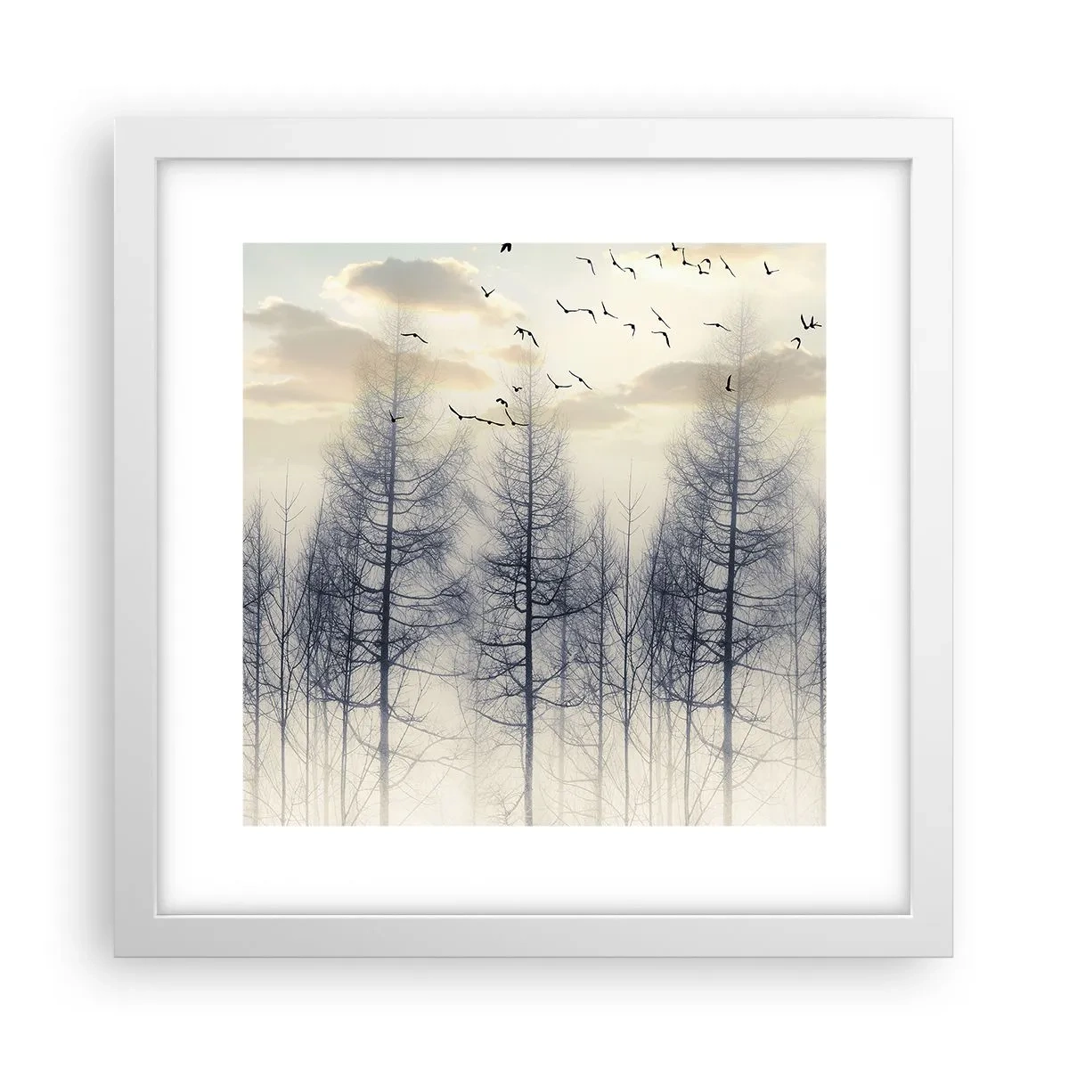 Poster in white frmae - Spirits of the Forest - 30x30 cm