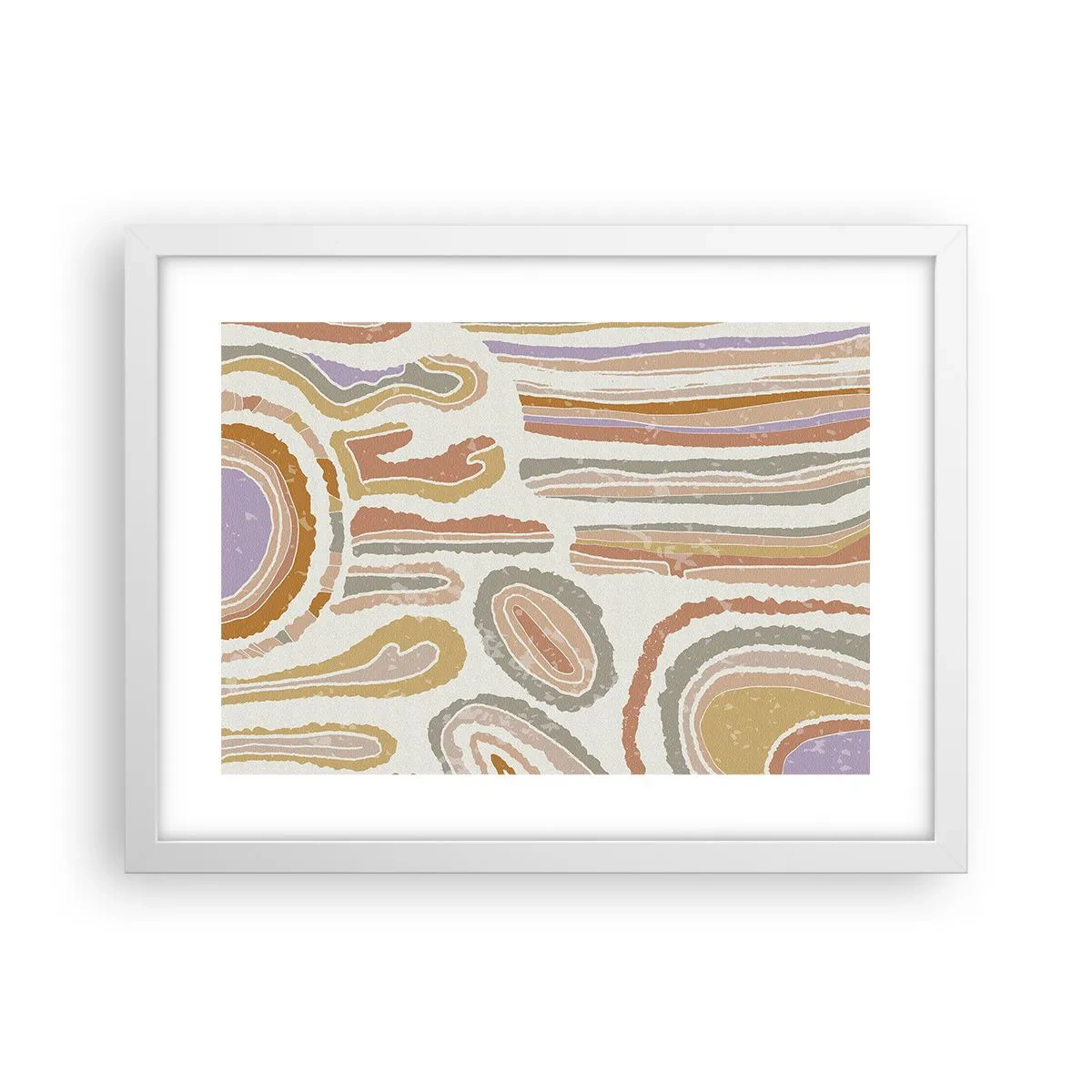 Poster in white frmae - Colourful Cross-Sections - 40x30 cm