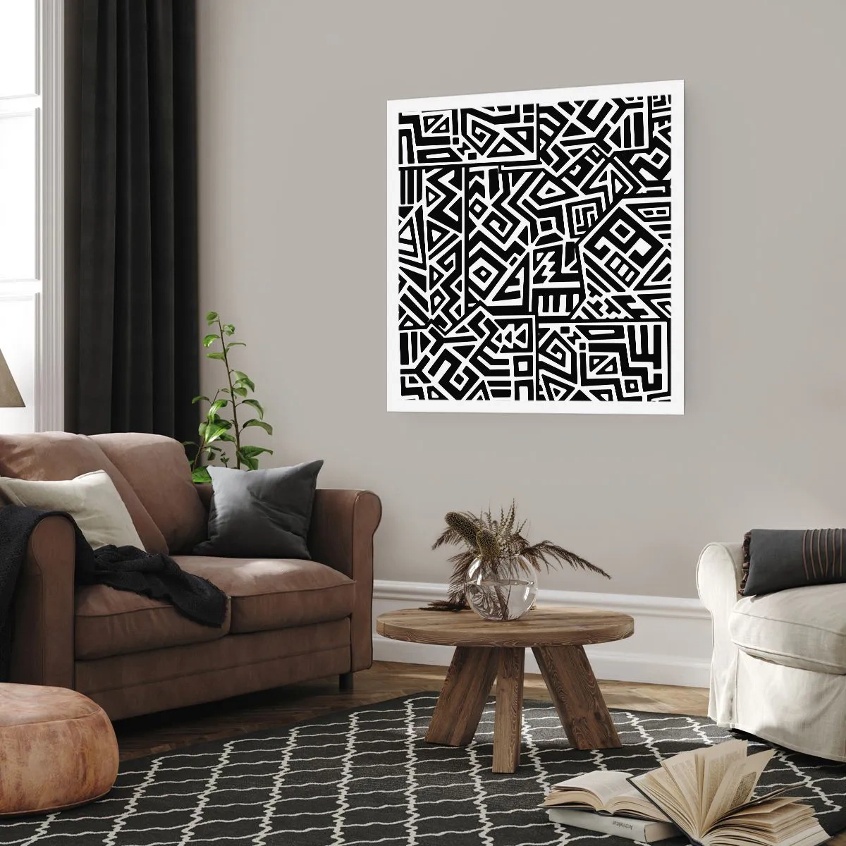 Poster - Precolumbian Composition - 50x50 cm
