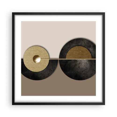 Poster in black frame - Variations on Wheel - 50x50 cm