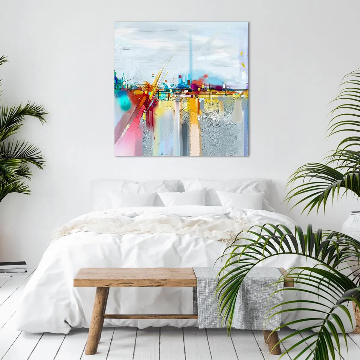 Canvas picture - Bridge of Joy over the River of Life - 50x50 cm