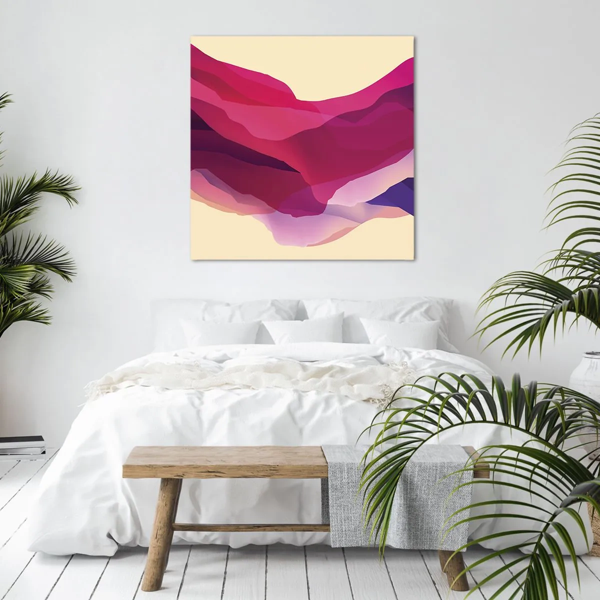 Canvas picture - Waves of Purple - 40x40 cm