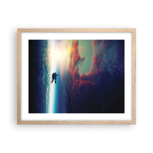 Poster in light oak frame - Confronting the Universe - 50x40 cm