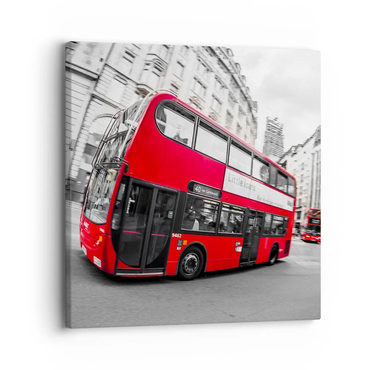 Canvas picture - Traditional London -By Bus - 30x30 cm