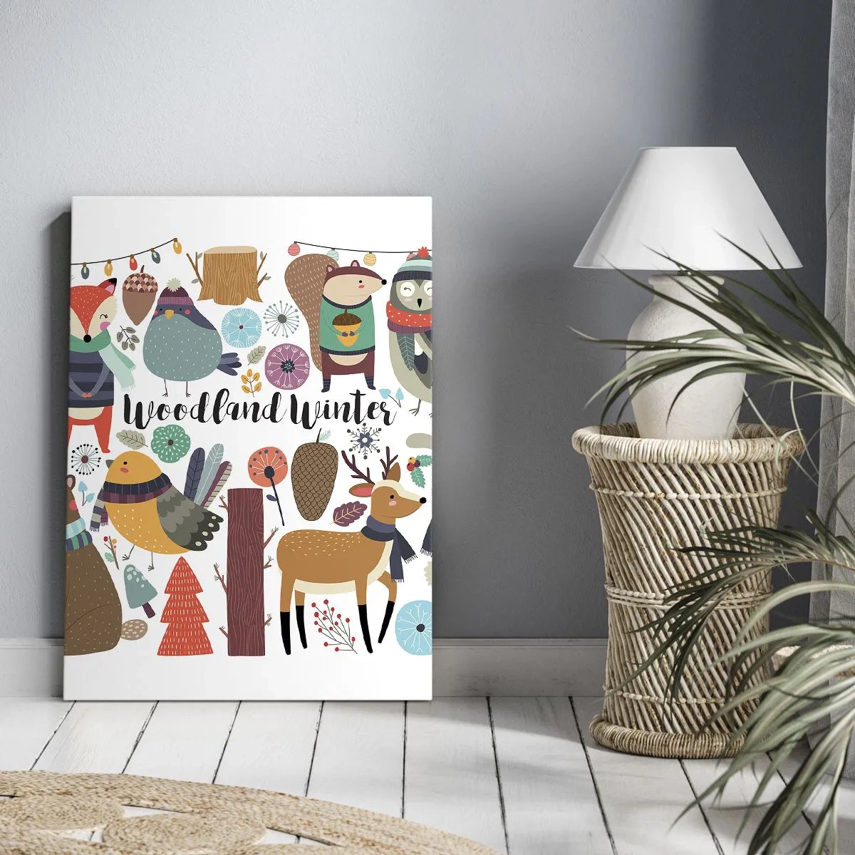 Canvas picture - Woodland Winter - 50x70 cm