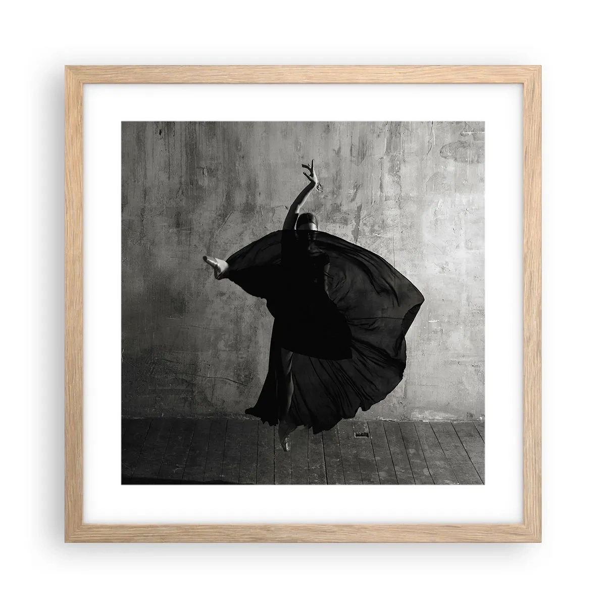 Poster in light oak frame - Full of Passion - 40x40 cm