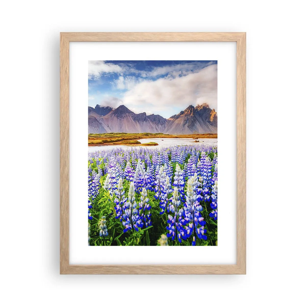 Poster in light oak frame - Strength and Severity next to Sweetness - 30x40 cm