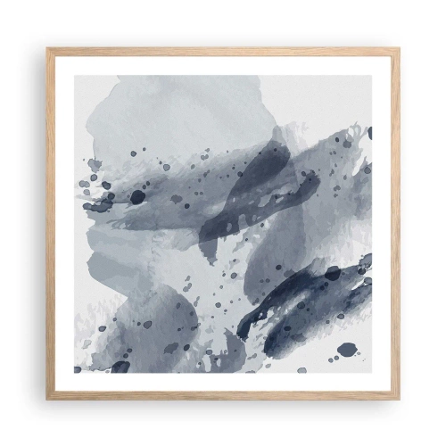 Poster in light oak frame - Study in Nature of Water - 60x60 cm