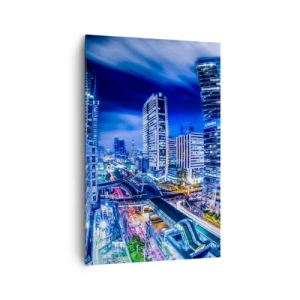Canvas picture - Rhythms of a City by Night - 80x120 cm