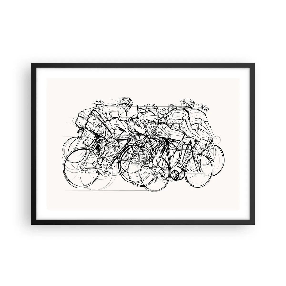 Poster in black frame - Together as a Team - 70x50 cm