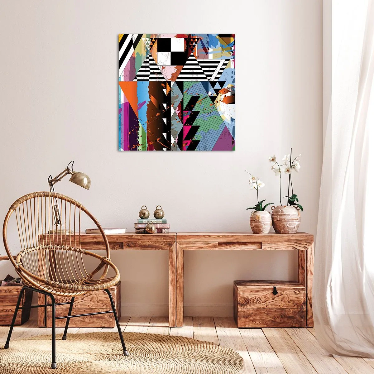 Canvas picture - Geometric and Organic - 60x60 cm