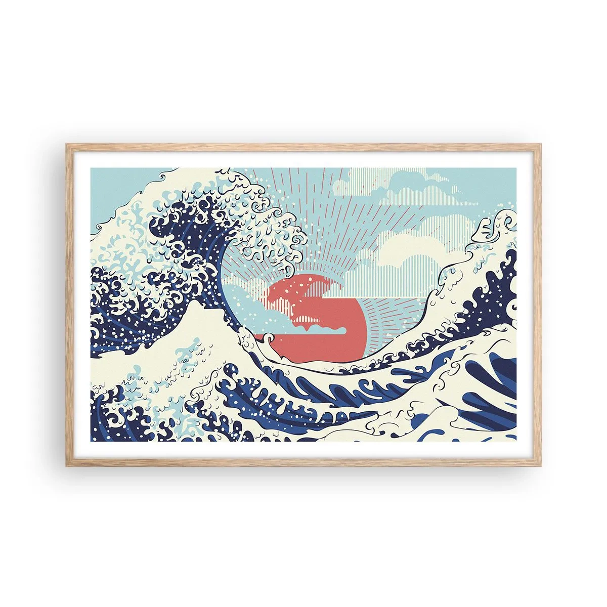 Poster in light oak frame - From Japanese Inspirations - 91x61 cm