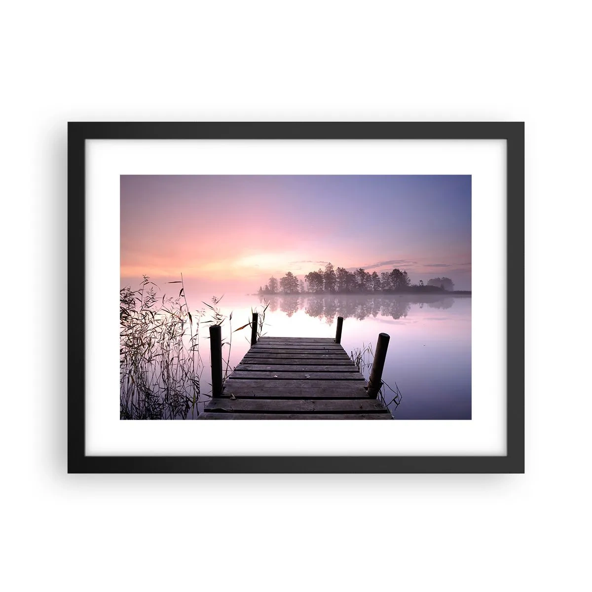 Poster in black frame - Out from a Lilac Fog… - 40x30 cm