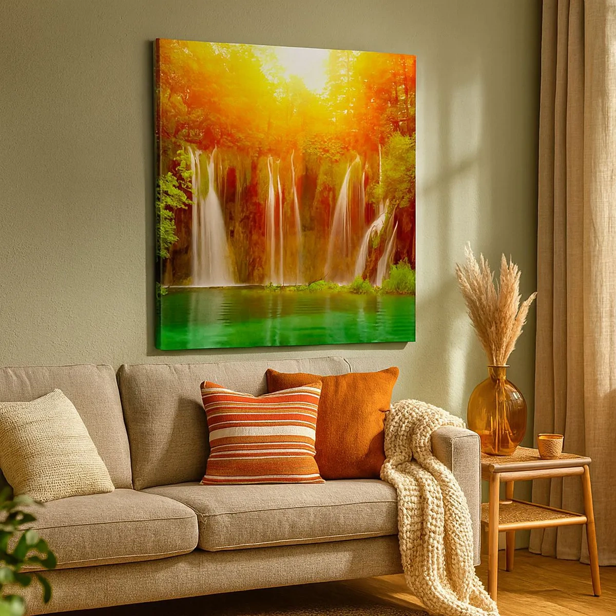 Canvas picture - In the Sun and in the Shade - 30x30 cm