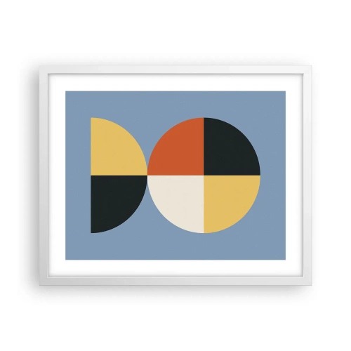 Poster in white frmae - Look and Count - 50x40 cm