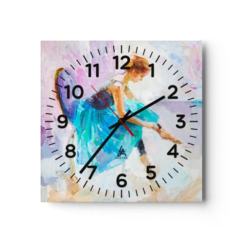 Wall clock - Clock on glass - Unspeakable Grace, Subtle Charm - 30x30 cm