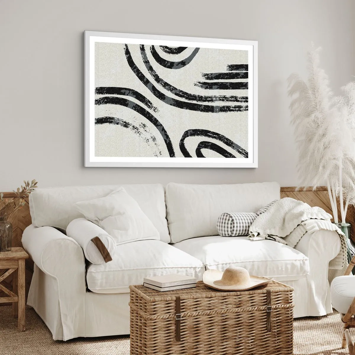 Poster in white frmae - Stopped Half Way - 70x50 cm