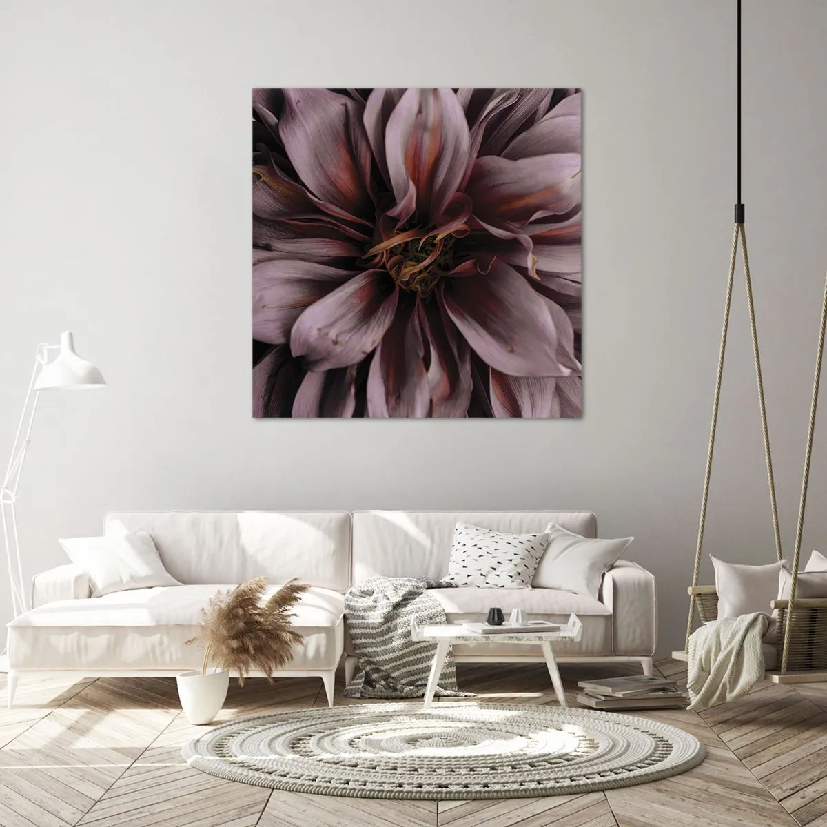 Canvas picture - Flowery Heart - 60x60 cm