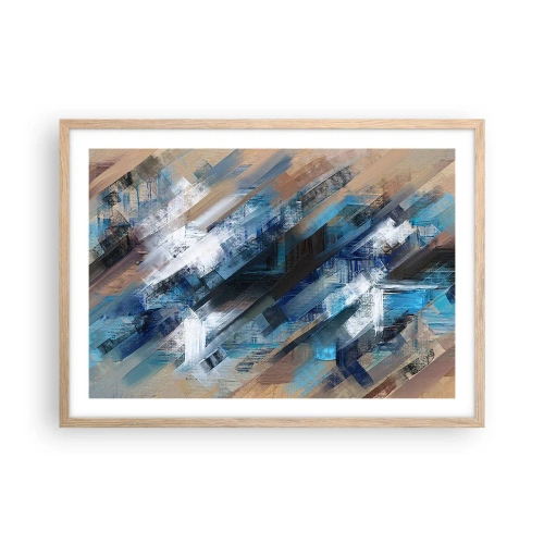 Poster in light oak frame - On the Blue Slant - 70x50 cm