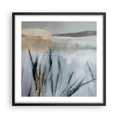 Poster in black frame - Winter Fields - 50x50 cm
