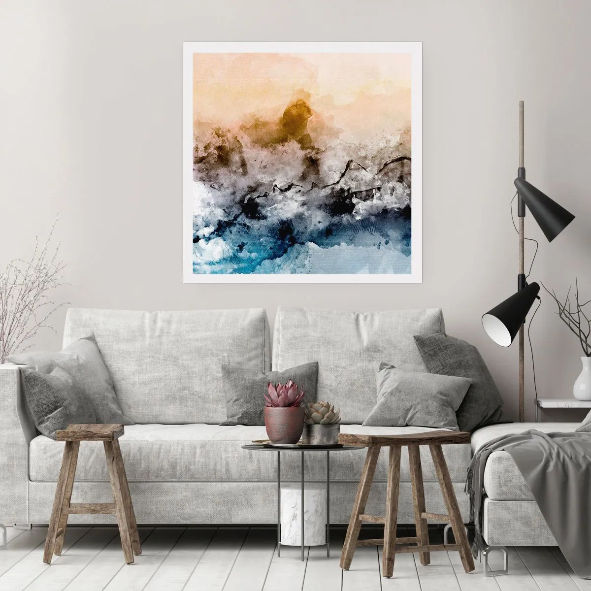 Poster - Drowned in Fog - 60x60 cm